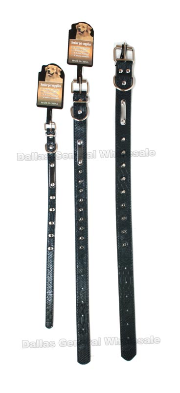 Studded Leather Pet Collars- Assorted (sold by DZ=$23.88)