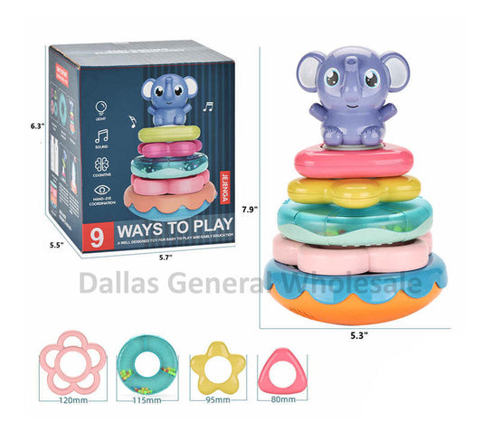 Bulk Buy 5 PC Baby Elephant Teether Toy Gift Sets Wholesale