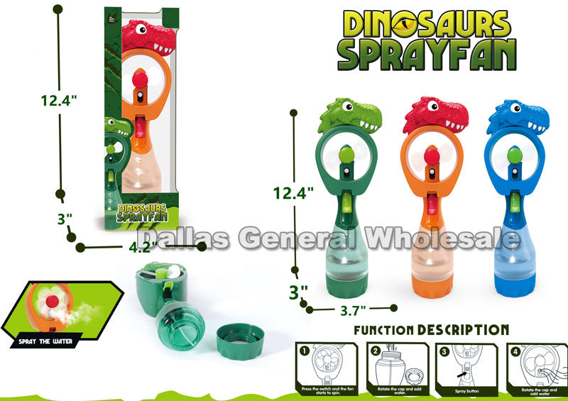 Dinosaur Portable Water Spray Fans Wholesale MOQ 12