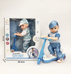 B/O Toy Electronic Doll with Scooters Wholesale MOQ 6