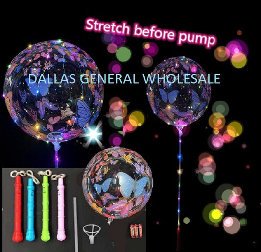 Bulk Buy Glow In Dark Butterfly Balloons Wholesale