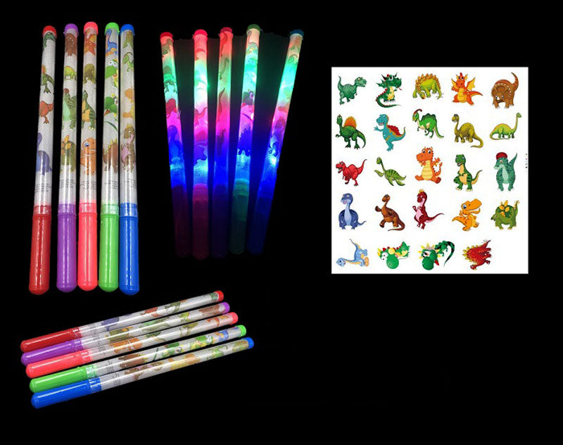 Bulk Buy Flashing Light Up Dinosaur Wands Wholesale