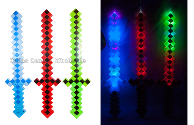 3D Pixelated Glowing Swords Wholesale