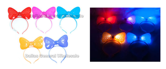 Light Up Bow Tie Hair Clips Wholesale