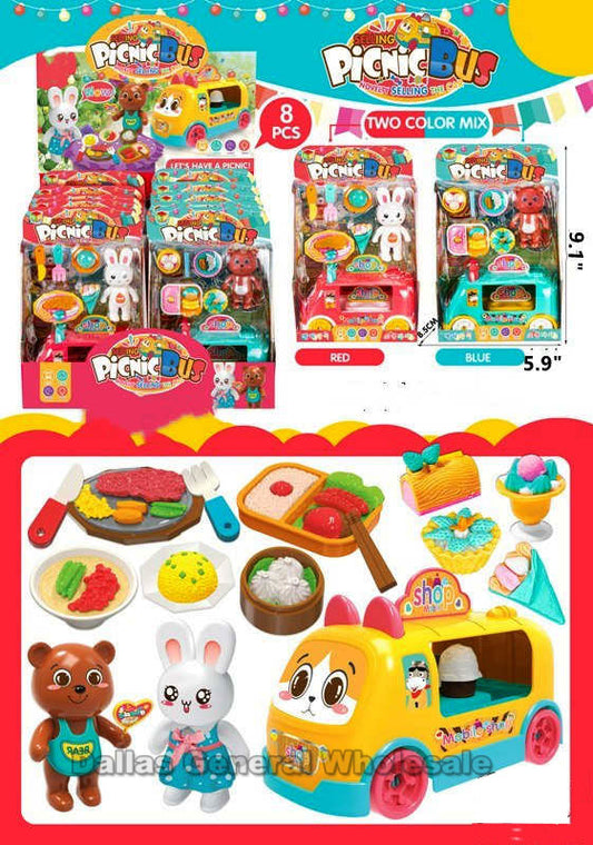 Bulk Buy 7PC Mini Dessert Bus Play Set Wholesale