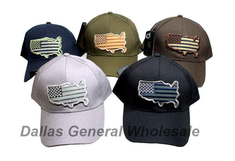 Bulk Buy USA Reversible Casual Caps Wholesale