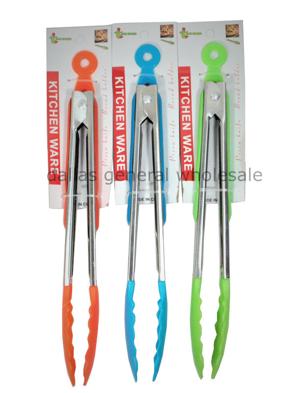 Bulk Buy Silicone Tongs w/ Stainless Steel Handle Wholesale