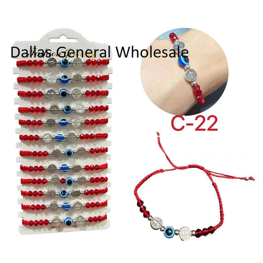 Bulk Buy Religious Medal Drawstring Bracelets Wholesale