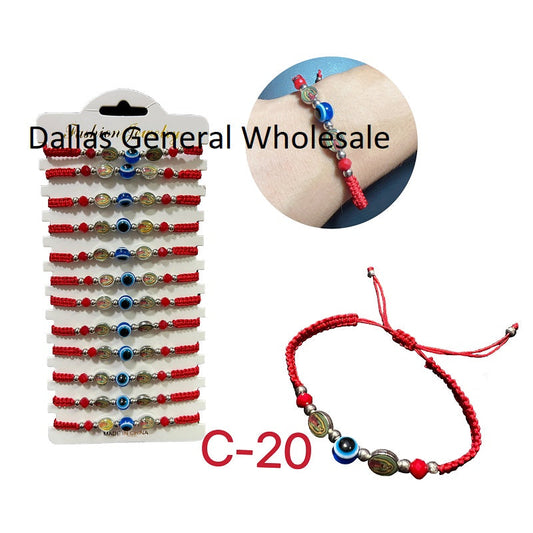 Bulk Buy Religious Mother Mary Medal Drawstring Bracelets Wholesale