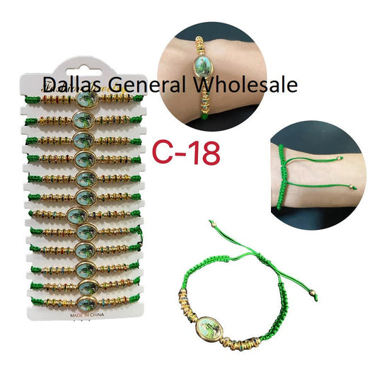 Bulk Buy Saint Jude Charm Drawstring Bracelets Wholesale