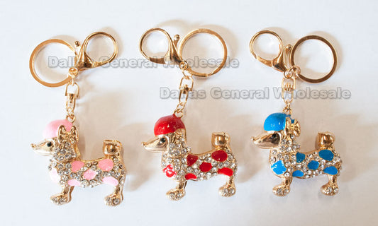 Bling Bling Puppy Key Chains Wholesale MOQ 3