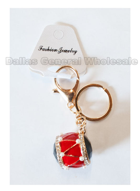 Wholesale Bling Drum Key Chains For Bags