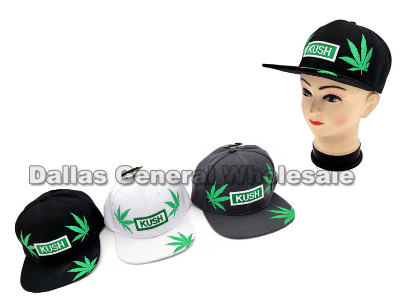"Marijuana Kush" Flat Bill Snap Back Caps Wholesale