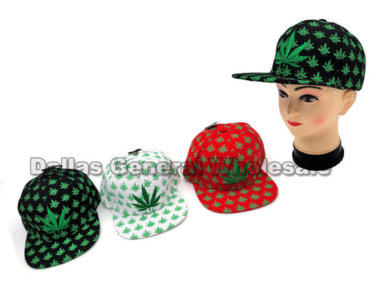 "Marijuana" Flat Bill Snap Back Caps Wholesale