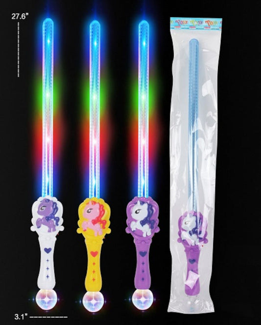 Bulk Buy 28" Light Up Toy Unicorn Swords Wholesale