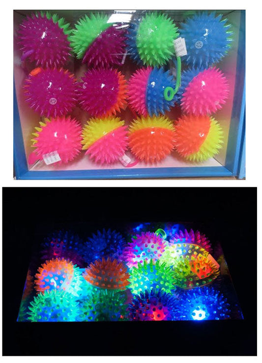 Bulk Buy Light Up Squeaky Spike Yoyo Balls Wholesale