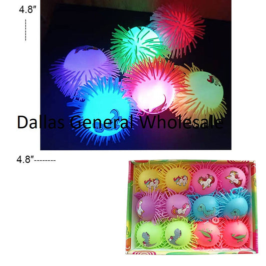 Dinosaur Unicorn Light Up Puffer Balls Wholesale MOQ 12