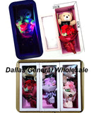 Bulk Buy Lite Up Bear & Rose Bouquets Gift Set Wholesale