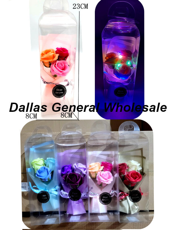 Bulk Buy Beautiful Light Up Rose Bouquets Gift Set Wholesale