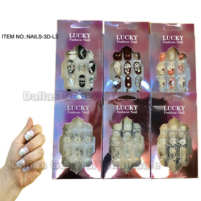 Fake 3D Nail Art Sets Wholesale MOQ 6