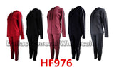 Bulk Buy Ladies Fleece Lining Casual Waffle Jogger Set Wholesale