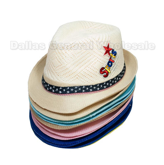 Children Straw Dress Hats Wholesale MOQ 12
