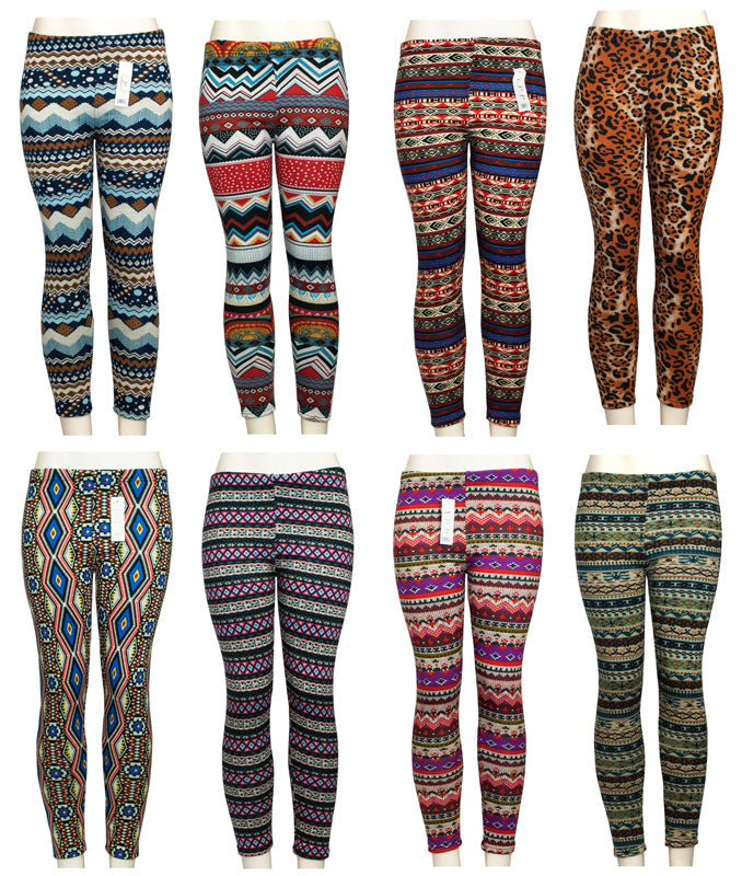 Bulk Buy Assorted Ladies Fashion Pull On Thermal Leggings Wholesale