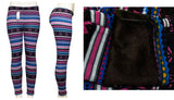 Ladies Fashion Printed Thermal Fur Lining Leggings Wholesale