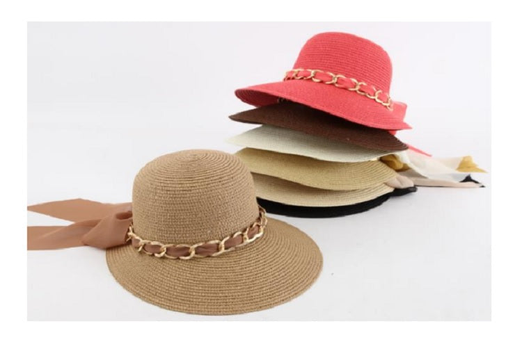 Ladies Fashion Straw Visor Hats Wholesale