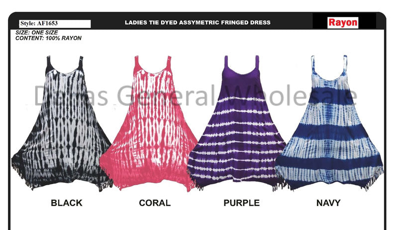 Rayon Tie Dye Casual Dresses Wholesale