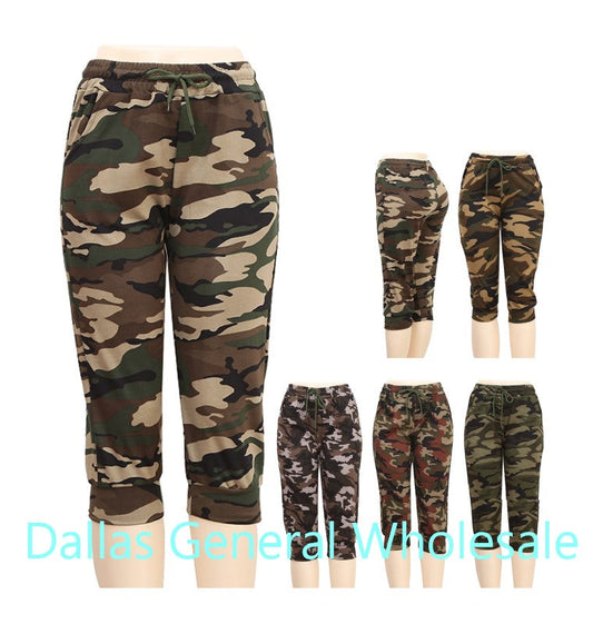 Bulk Buy Girls Camouflage Jogger Capris Wholesale