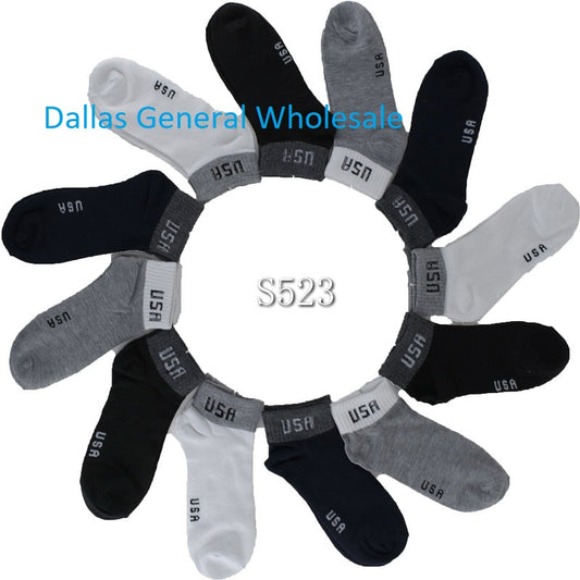 Bulk Buy Ladies Casual USA Ankle Socks Wholesale