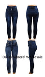 Bulk Buy Ladies Trendy High Waist Denim Jeans Wholesale