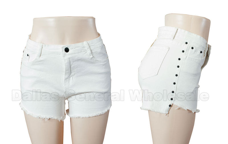 Bulk Buy White Denim Shorts Wholesale