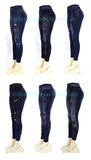 Ladies Fashion Pull On Cut Out Jeggings Wholesale