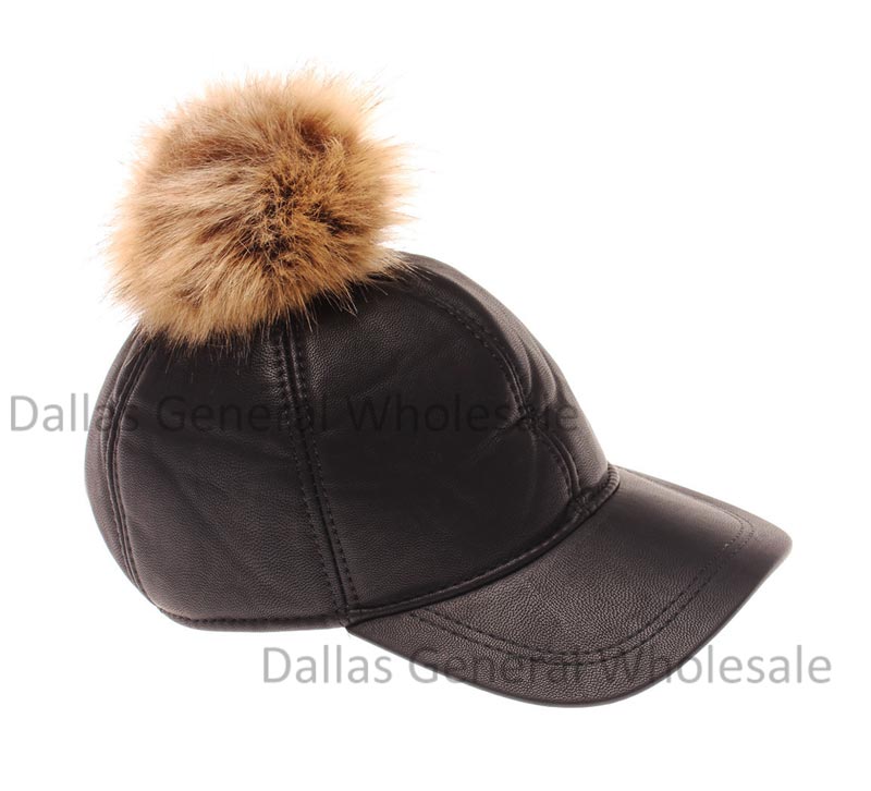 Bulk Buy Ladies Faux Leather Winter Caps Wholesale