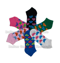 Girls Plaid Low Cut Socks Wholesale