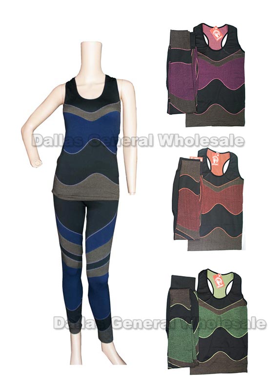 Bulk Buy Active Race Back Top w/ Leggings Set Wholesale