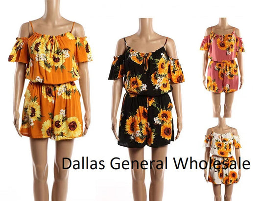 Bulk Buy Beautiful Sunflower Rompers Wholesale