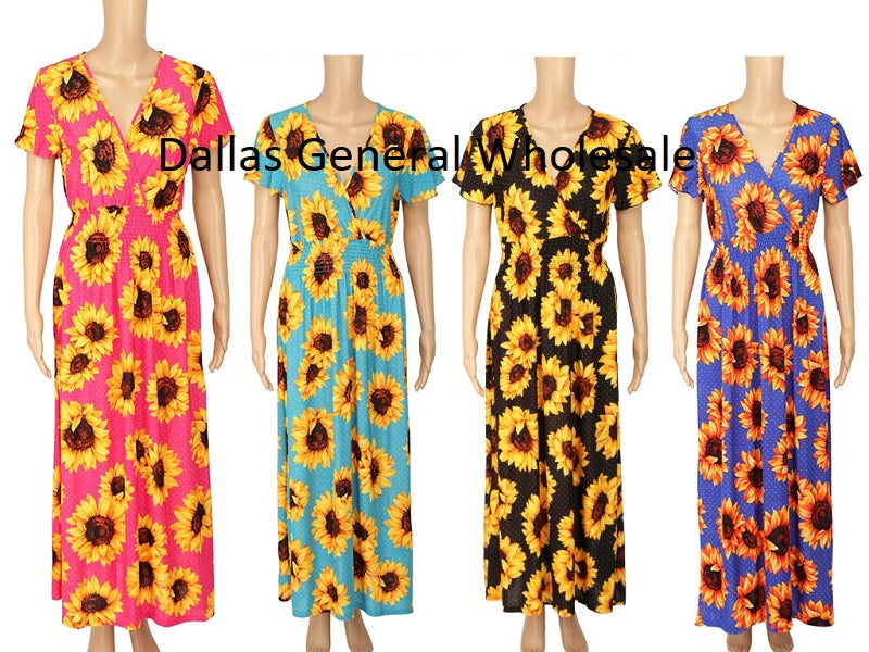 Bulk Buy Cute Sunflower Sun Dresses Wholesale