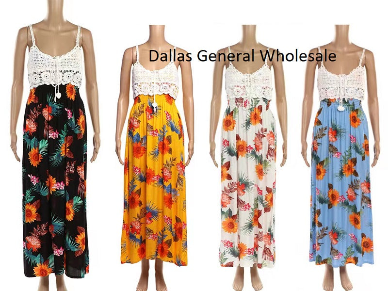 Lace Top Fashion Sun Dresses Wholesale