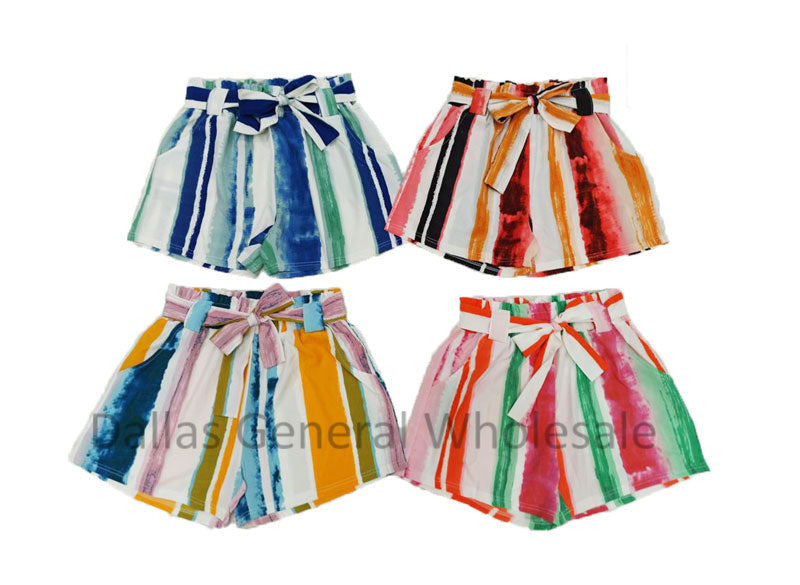 Girls Cute Colorful Pull On Shorts Wholesale