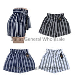 Bulk Buy Casual Comfy Stripes Pull On Shorts Wholesale