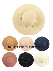Women Sea Shell Floppy Straw Hats Wholesale