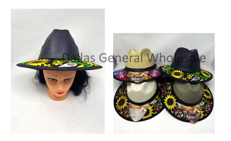 Ladies Embroidered Fedora Hats Wholesale