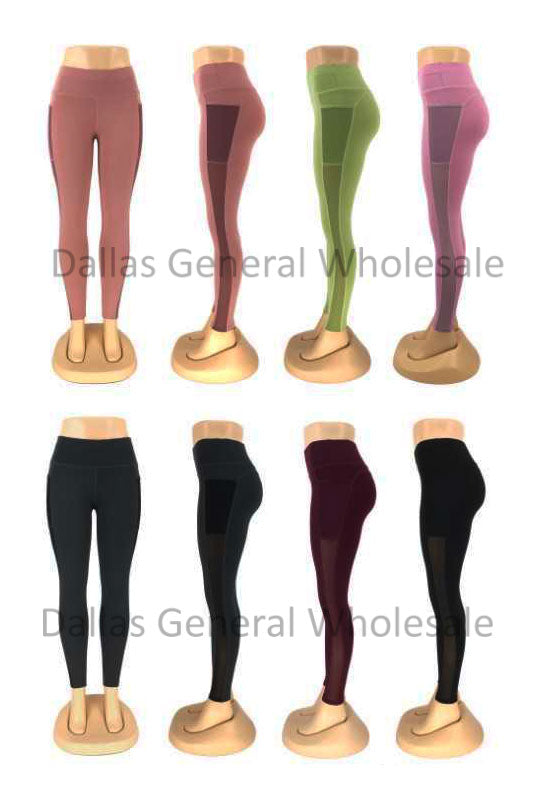 Bulk Buy Solid Color Active Leggings w/ Pockets Wholesale