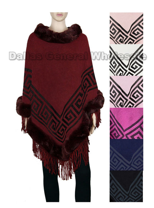 Bulk Buy Fashion Winter Sweater Ponchos Wholesale
