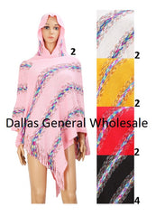 Bulk Buy Ladies Cute Hoodie Sweater Poncho Wholesale