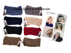 Ladies 2 Way Fashion Winter Headbands Wholesale