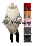 Bulk Buy Trendy Winter Bling Bling Sweater Ponchos Wholesale